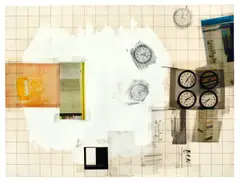 Paragraph III by Robert Rauschenberg, 1966, Transfer-Zeichnung, Gouache und Collage (Reprofilm und Zeitung) auf Karton, sold May 2013