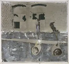 Für Paul Celan by Anselm Kiefer, 1989, Öl, Acryl, Emulsion, Schellack, Graphit und Mohnkapseln auf zwei Photographien, vom Künstler auf Holz montiert und gerah, sold May 2008