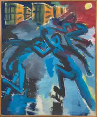 Rainer Fetting, Schlittschuhläufer, 1978, Dispersion auf Leinwand