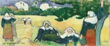 Émile Bernard, Bretonnes dans un champ ou La moisson, 1888, Öl auf Leinwand