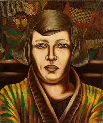 Porträt Gerta Overbeck by Margarete Jürgens, 1929, Öl auf Leinwand, sold Jul 2020