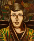 Margarete Jürgens, Porträt Gerta Overbeck, 1929, Öl auf Leinwand