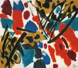 Ernst Wilhelm Nay, Kleine abstrakte Komposition, 1953, Öl auf Leinwand