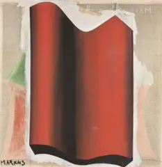 Markus Lüpertz, Dachpfanne, 1967, Leimfarbe auf Leinwand