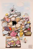 Zdeněk Miler, Little Mole on a Beach, 1970s, Watercolour, pencil, paper