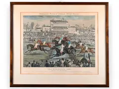 Charles Hunt, Steeplechase in Worchester 1856, 1856, Aquatint, paper