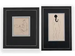 Rudolf Kremlička, Two Nudes, Around 1920, Lithography, paper