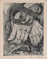 Emil Filla, The Plagues of Egypt, 1945, Etching on paper