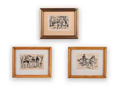 Vojtěch Sedláček, Three Litographs, 1958-1959, Lithography on paper