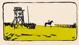 Kamil Lhoták, On a Race Field, 1945, Monotype, paper