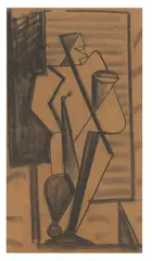 Hans Burkhardt, Untitled; Gladiator (2), Charcoals on paper