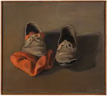 Vija Celmins, Untitled (Shoes), 1964, Oil on canvas