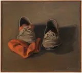 Vija Celmins, Untitled (Shoes), 1964, Oil on canvas