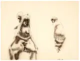 John Altoon, Untitled, c. 1968, Ink and airbrush on illustration board
