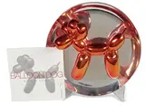 Balloon Dog (Red) by Jeff Koons, 1995, Cast porcelain with red reflective finish, sold Sep 2018