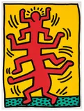 Keith Haring, Growing Suite, 1988, The complete suite of five color screenprints on paper