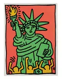Keith Haring, Statue of Liberty, 1986, Screenprint on paper