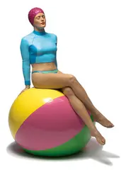 Carole Feuerman, Bibi on the Ball, 2015, Oil on resin