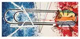 James Rosenquist, Cold Rolled, 1974-1976, 14-color lithograph with attached string and stone on 320 gram rolled white Arches Cover paper