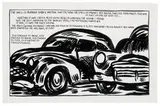 The Smell of Burning Rubber… by Raymond Pettibon, 1989, Ink on paper, sold Sep 2018