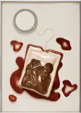 Claes Oldenburg, Tea Bag (from 4 on Plexiglas), 1966, Laminated vacuum-formed vinyl, screenprinted vinyl, felt, and Plexiglas with rayon cord