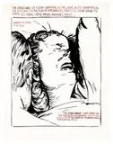 No Title (The Creatures of Flesh...) by Raymond Pettibon, 1990, Ink on paper, sold Sep 2018