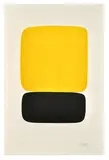 Yellow over Black by Ellsworth Kelly, 1964-1965, 2-color lithograph on Rives BFK paper, sold Sep 2018