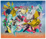 Spectralia (from Imaginary Places) by Frank Stella, 1994, 45-color lithograph, screenprint, relief-printed etching, engraving, and aquatint on TGL handmade paper, sold Sep 2018