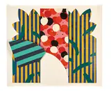 Jay Phillips, Hancock Park; Beverly; and Melrose (from the Serrano Suite) (3), 1979, Screenprints, die-cut and folded in acrylic boxes