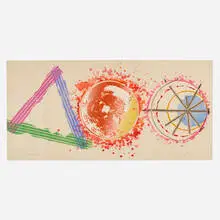 James Rosenquist, Triangle Skid, 1975, acrylic, charcoal, graphite, screenprint in colors, paper collage