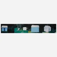 Jennifer Bartlett, Old House Lane #29, 1986-87, pastel on four sheets of paper