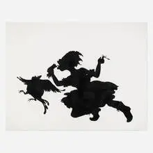 Kara Walker, Keys to the Coop, 1997, linocut