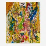 Joseph Meierhans, Abstract Composition, oil on Masonite