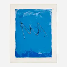 Mirage by Adja Yunkers, 1977, screenprint in colors with rope, sold Mar 2024