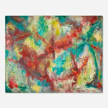 William Buchanan, Abstract Composition, oil on canvas board