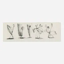 Untitled by Harry Bertoia, pen and marker on paper, sold Mar 2024