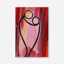 Charles Searles, Embrace, gouache on paper