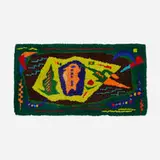 Wally Strautin, Abstraction, acrylic yarn latch hook tapestry