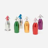 Sergio Asti, Collection of Soda Siphons, 1952, chrome-plated and anodized stainless steel, aluminum