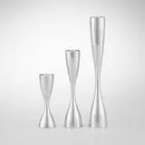 Karim Rashid, Candlesticks, set of three, 1994, silver alloy