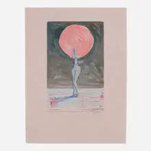David Hostetler, The Goddess, 1995, monoprint on handmade paper