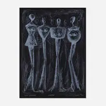 David Hostetler, Earth Goddesses, 1996, lithograph