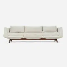Hepburn sofa by Matthew Hilton, upholstery, walnut, sold Mar 2024