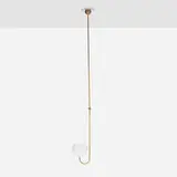 Michael Anastassiades, Single Angle hanging lamp, 2013, brass, glass