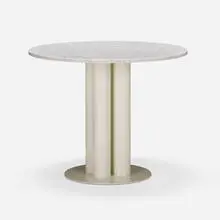 Arflex, Goya dining table, model 90, 2019, Carrara marble, enameled iron