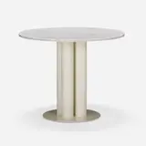 Arflex, Goya dining table, model 90, 2019, Carrara marble, enameled iron