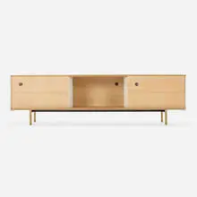 Luca Nichetto, Mitch cabinet, model 109S, c. 2010, ash, HDF, brass