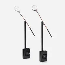 Christien Meindertsma, Bulb Bullée floor lamps model TE223, pair, c. 2020, glass, copper, painted elm