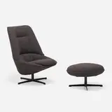 Luca Nichetto, Ladle chair and ottoman, 2014, Orbaco 12 upholstery, enameled steel