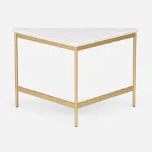 Luca Nichetto, Capilano occasional table, 2016, Carrara marble, lacquered steel